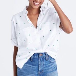 Madewell cactus courier shirt.
